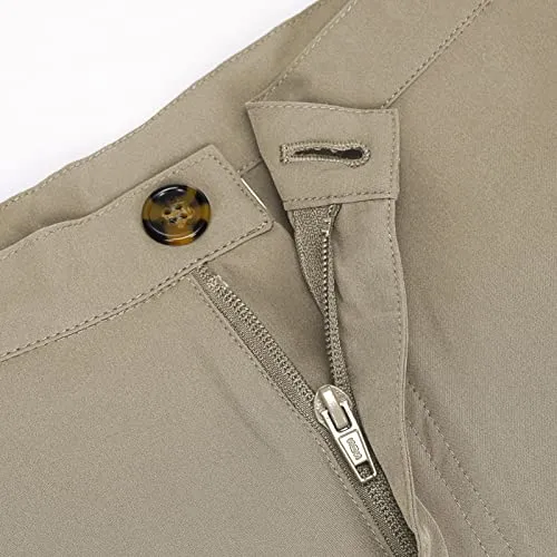 33,000ft Mens Golf Shorts 9 inch Inseam Quick Dry Elastic Waist Classic-Fit Drawstring Dress Shorts Hiking Fishing Business Black
