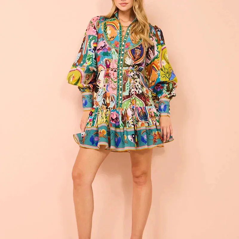 ALTHEA™ | COMFY MINI DRESS WITH LONG SLEEVES