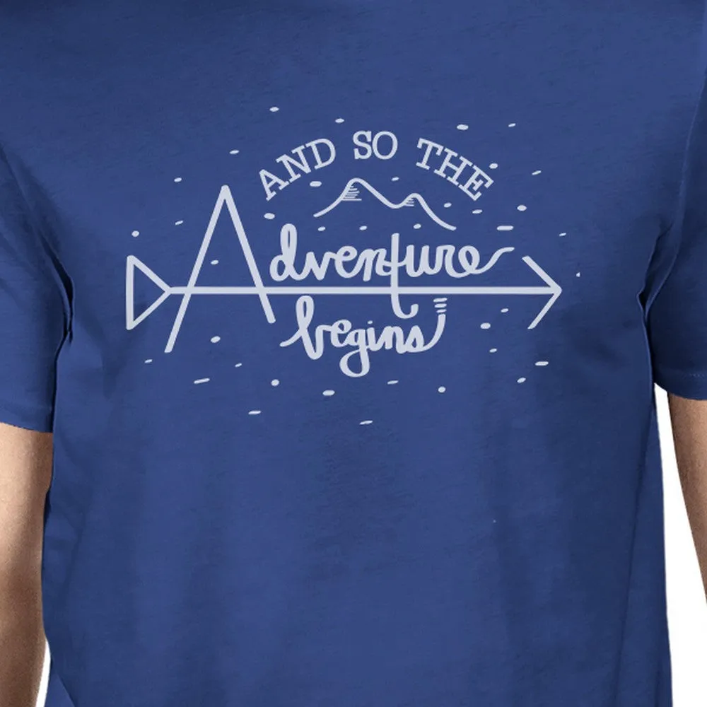 And So The Adventure Begins Mens Royal Blue Shirt