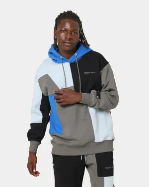 BEENTRILL Patchwork Hoodie Blue/Black