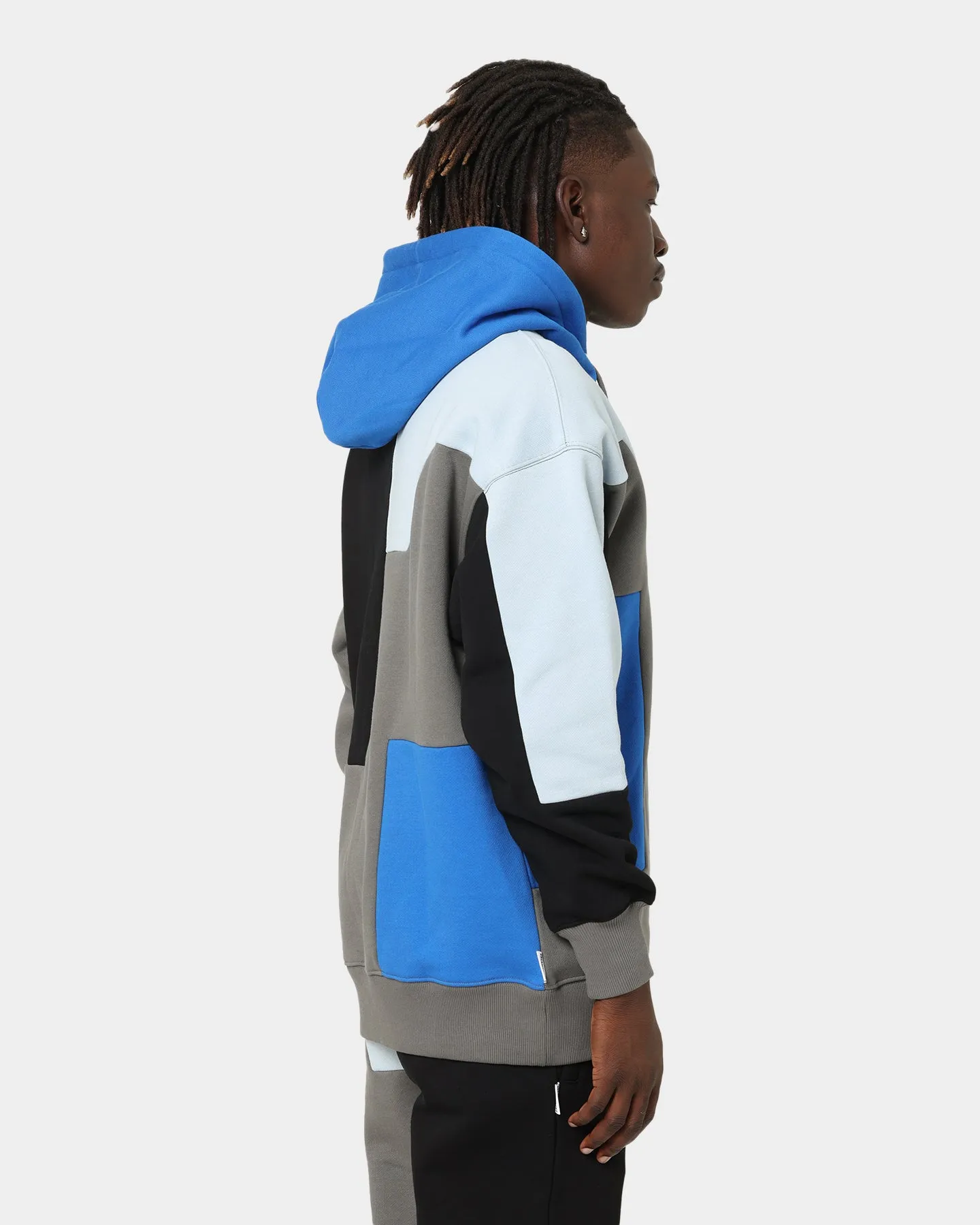 BEENTRILL Patchwork Hoodie Blue/Black