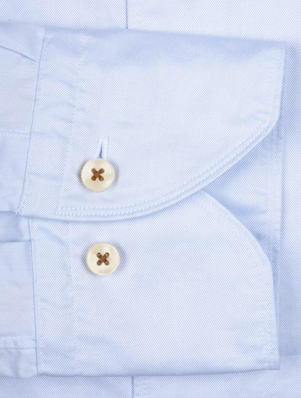 Blue Casual Twill Fitted Body Shirt