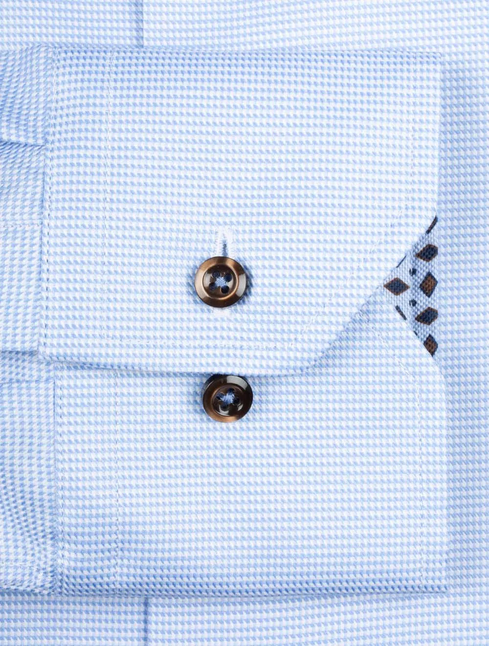 Blue Puppytooth With Inlay Slimline Shirt