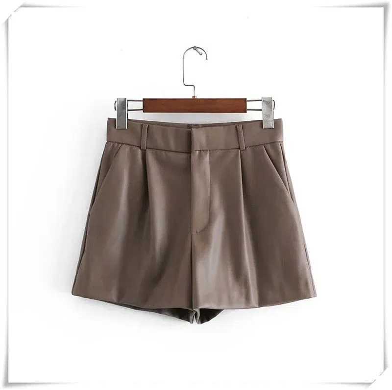 Cassandra Vegan Leather Shorts