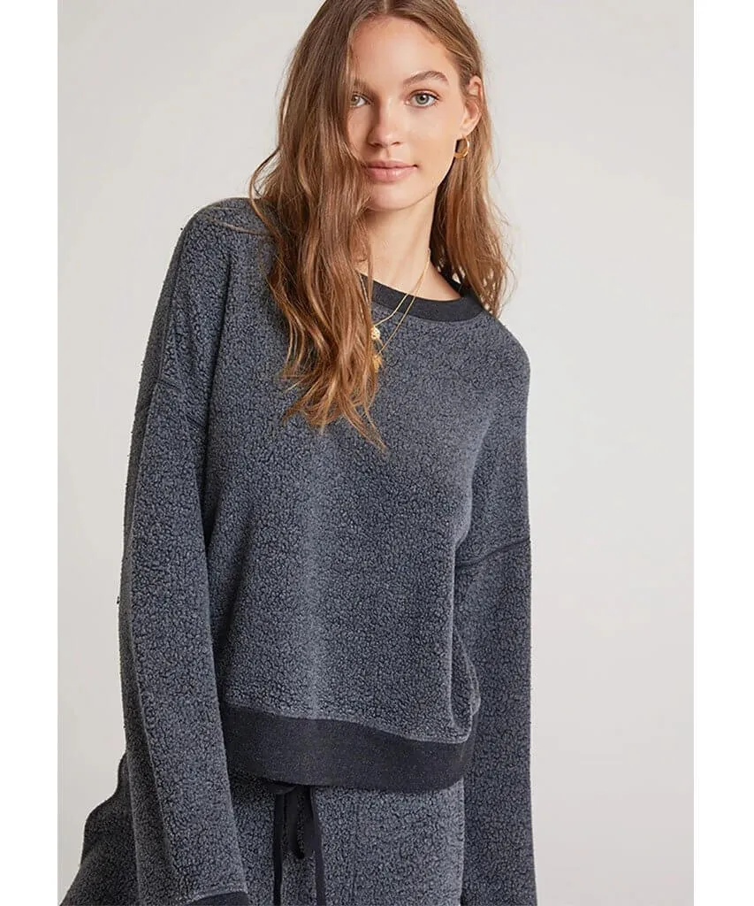 Crew Neck Pullover Vintage Black