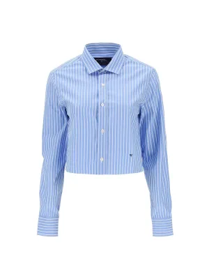 Cropped Striped Cotton Shirt