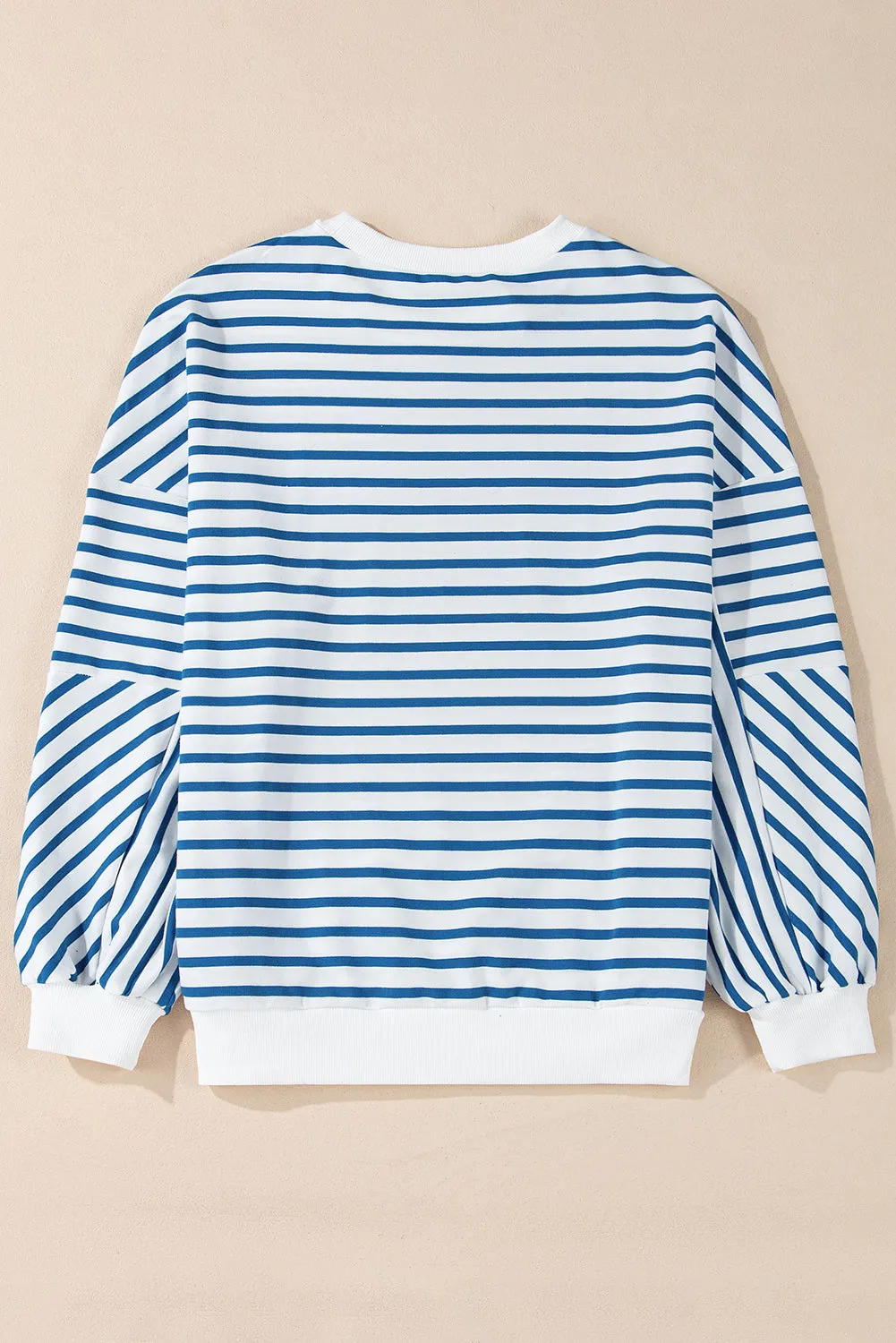 Drop Shoulder Crew Neck Loose Sweatshirt