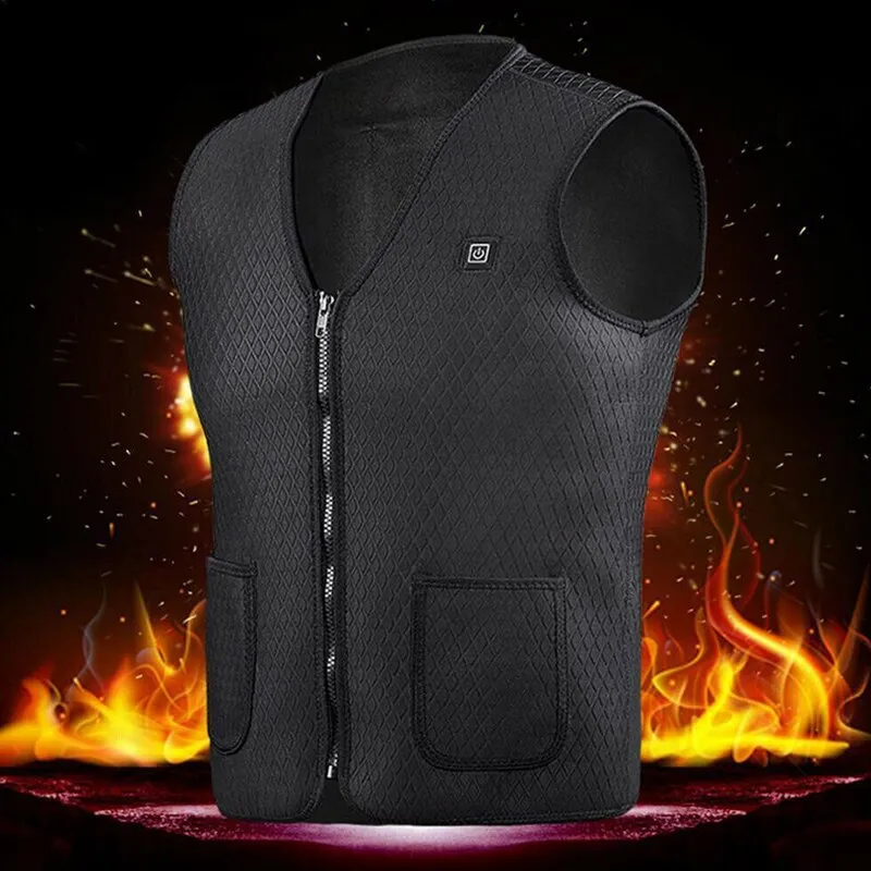 Electric Heated Vest Jackets Warm Up Heating Warmer for Winter Outdoor Skiing TC21