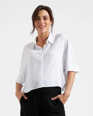 Farrah Crop Button Up