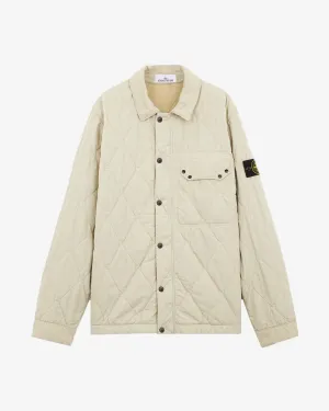 Fili Nylon Quilted Shirt Jacket Plaster