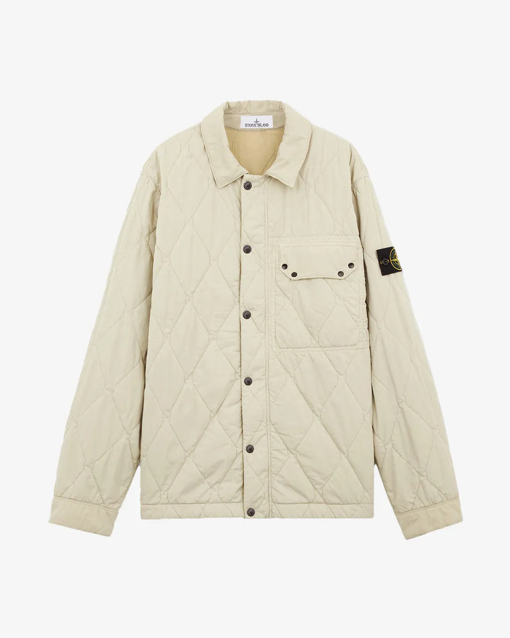 Fili Nylon Quilted Shirt Jacket Plaster
