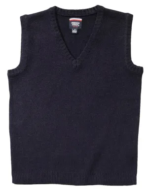 French Toast Mens Navy V-Neck Sleeveless Sweater </br> Sizes Small & Medium