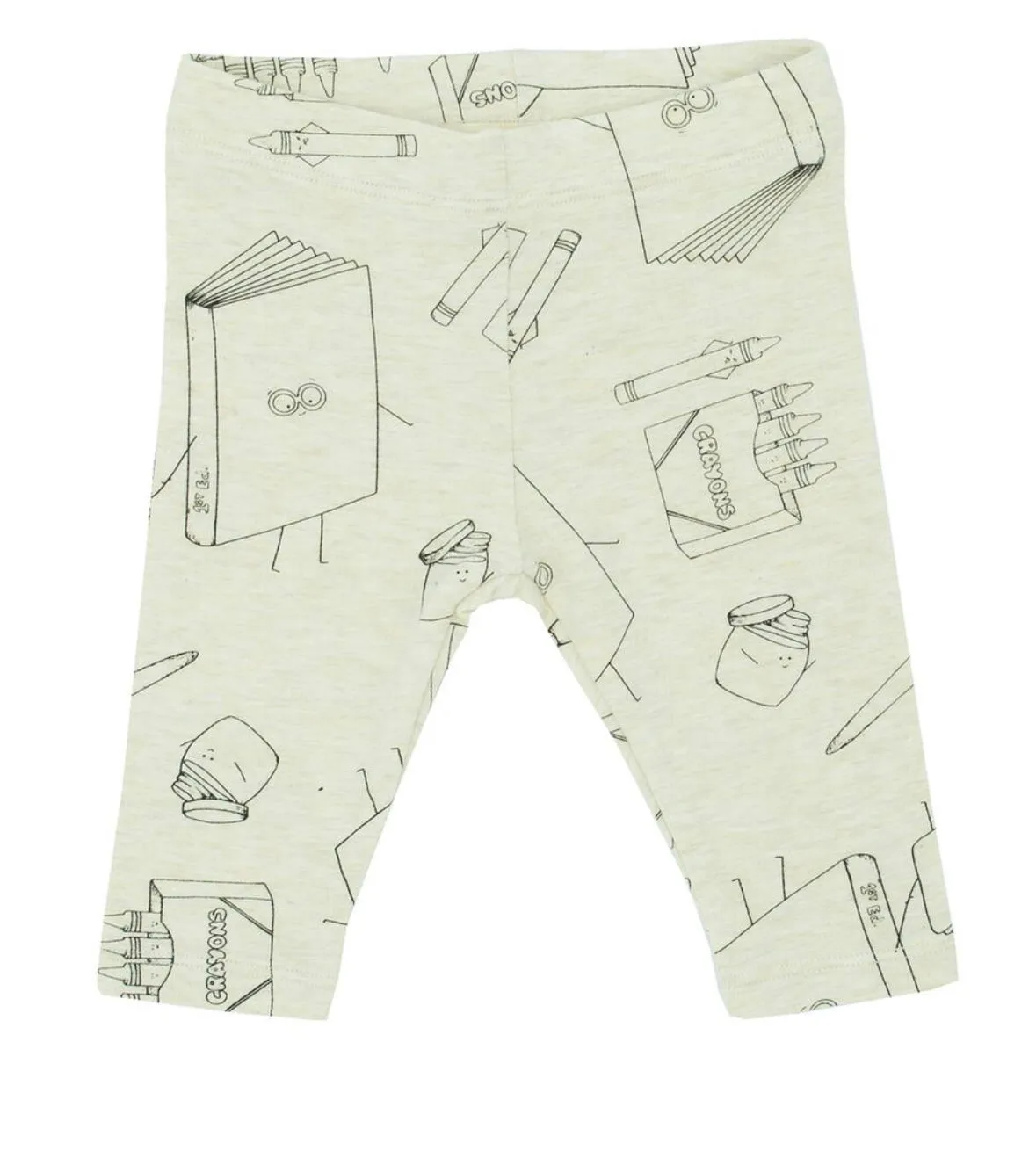 Greige Bamboo Leggings - Almond Books and Crayons