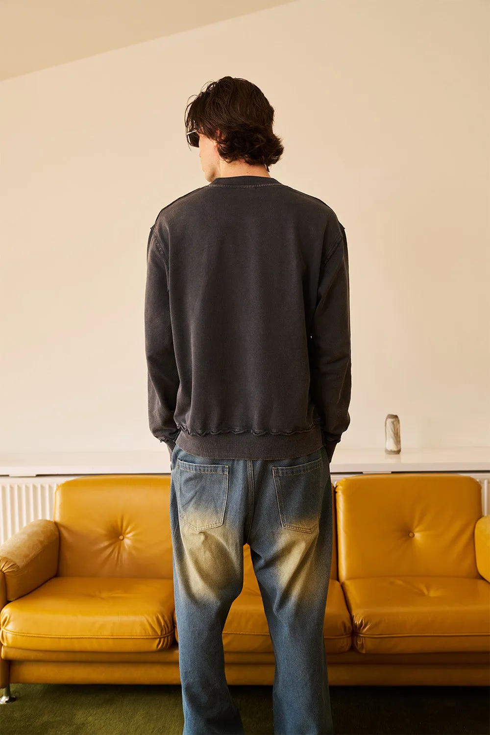 Grey Faded Smiley Originals Sweatshirt
