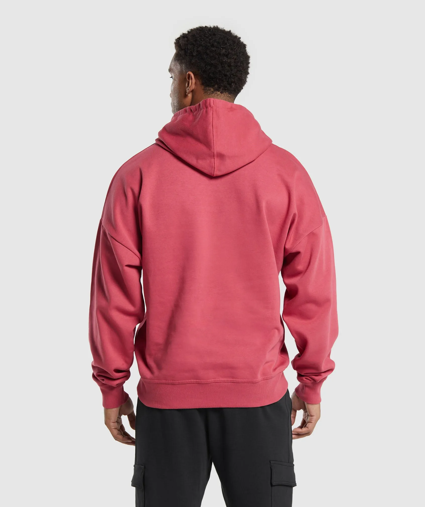 Gymshark Crest Oversized Hoodie - Vintage Pink