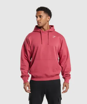 Gymshark Crest Oversized Hoodie - Vintage Pink