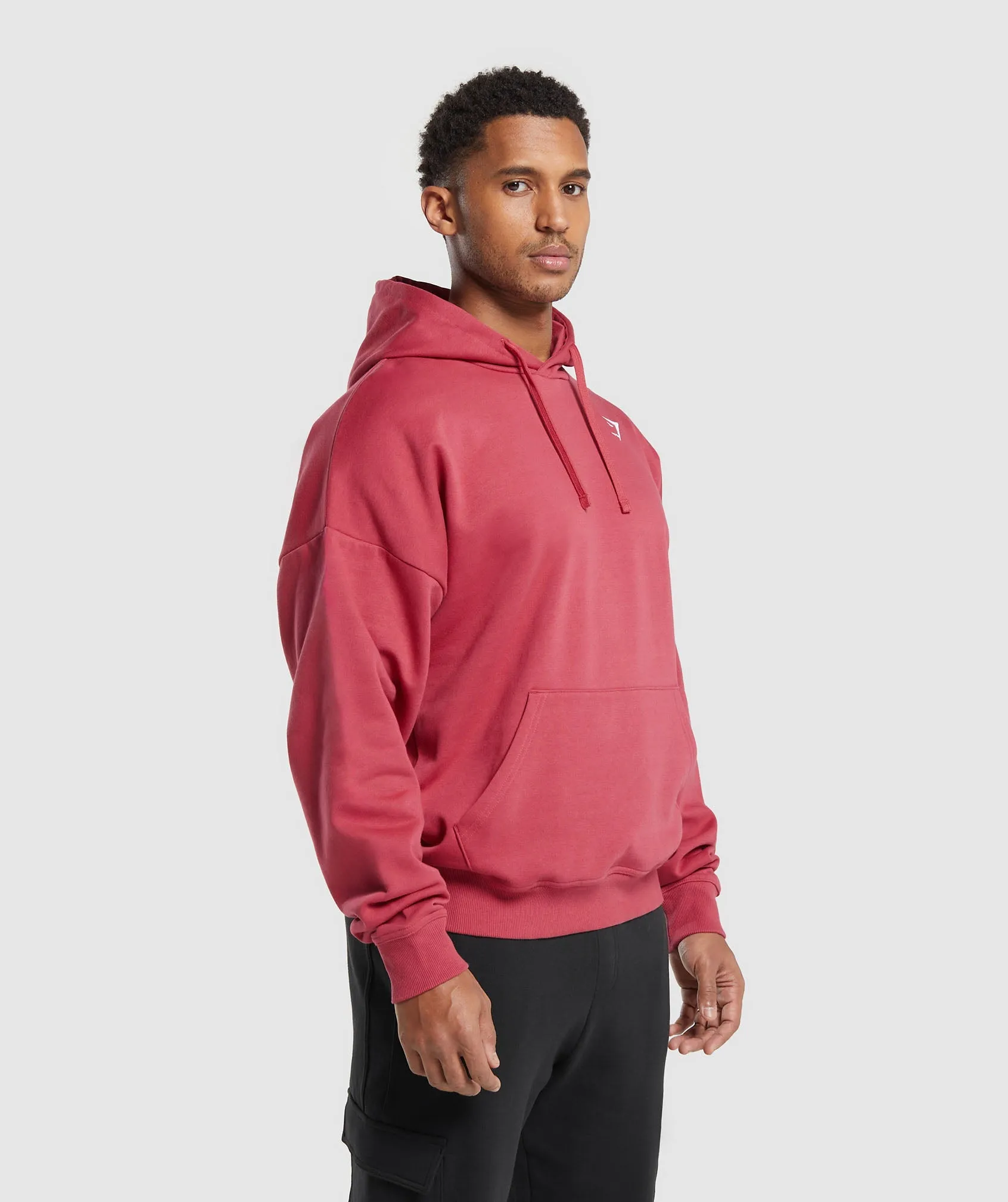 Gymshark Crest Oversized Hoodie - Vintage Pink