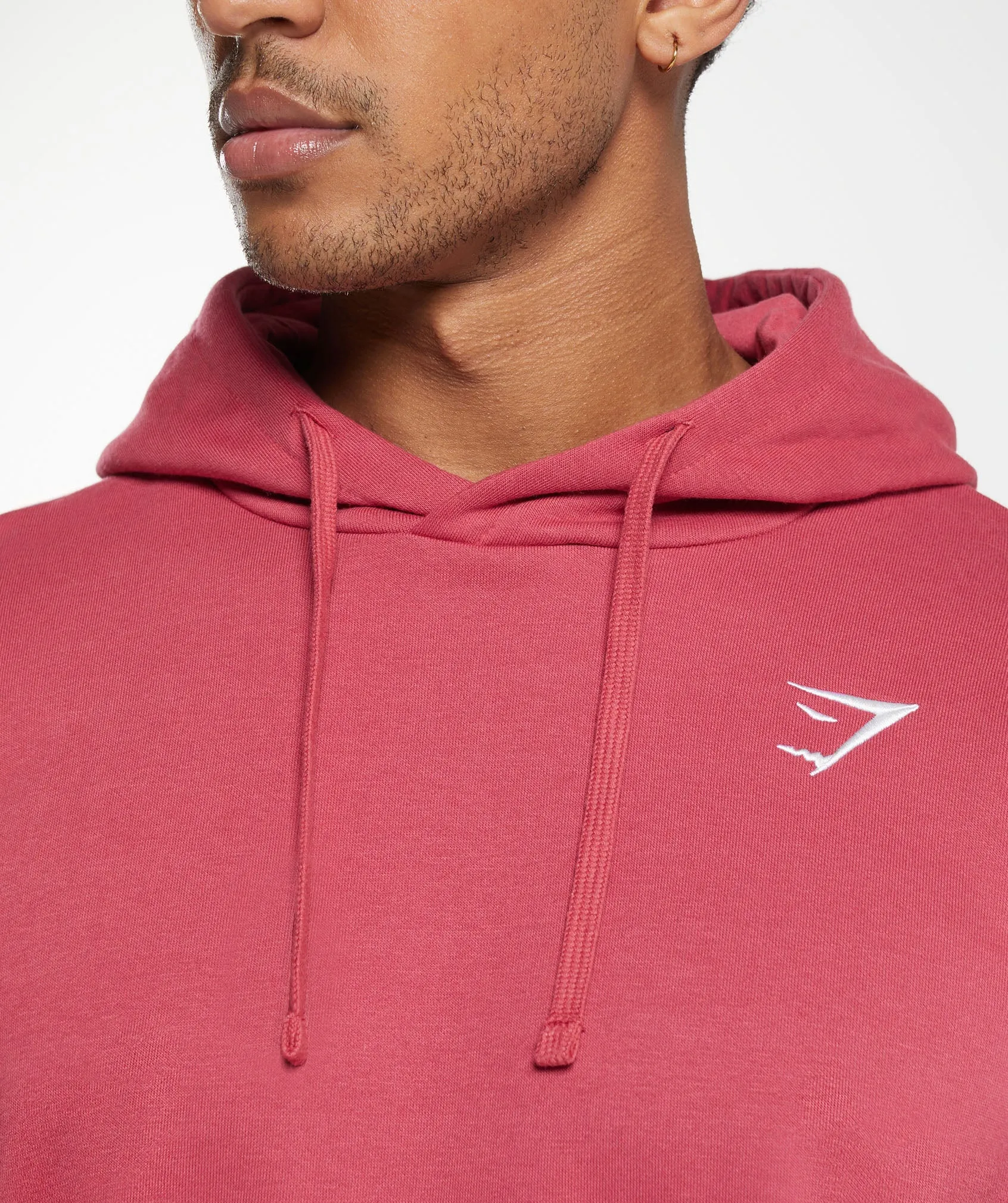 Gymshark Crest Oversized Hoodie - Vintage Pink