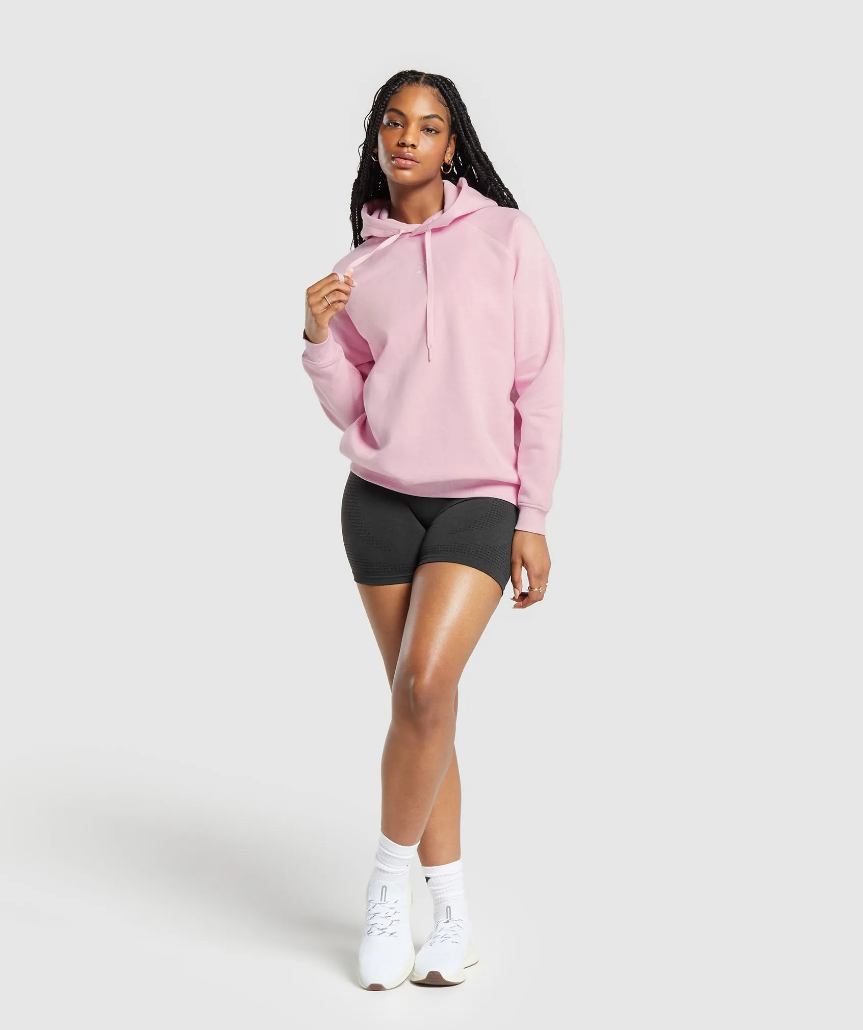Gymshark Training Oversized Fleece Hoodie - Dolly Pink
