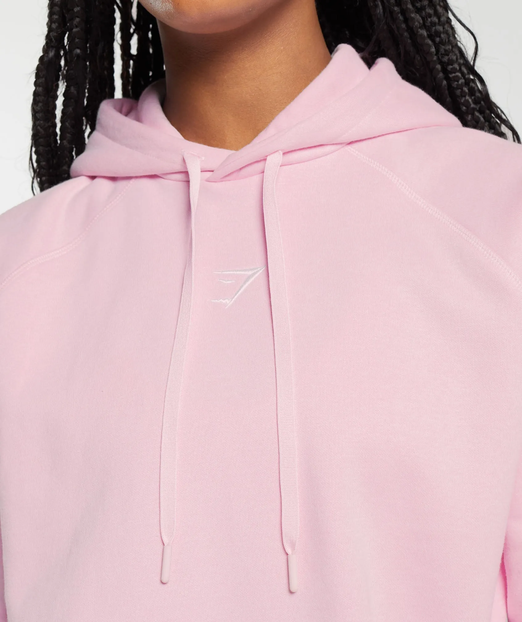 Gymshark Training Oversized Fleece Hoodie - Dolly Pink