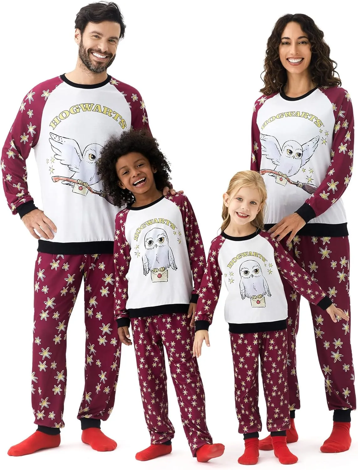 Harry Potter Family Christmas Matching Pajamas Sets Xmas Pjs Top and Pant Set for Kids Couples