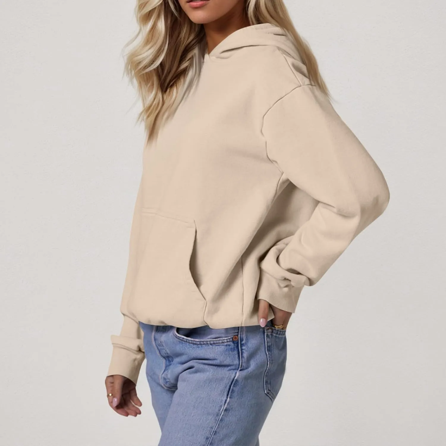 Hoodies for Women Fleece Oversized Hooded Sweatshirt with Pocket Casual Long Sleeve Workout Pullover Sweaters Tops