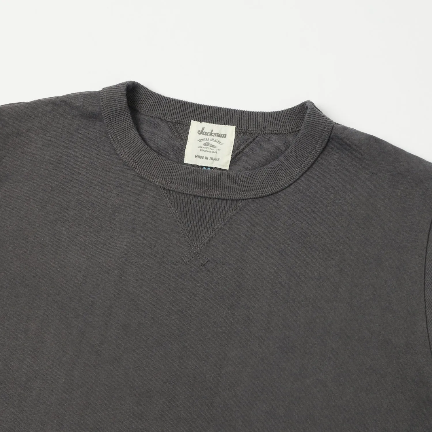 Jackman JM5110 Dotsume Rib Tee - Gunmetal