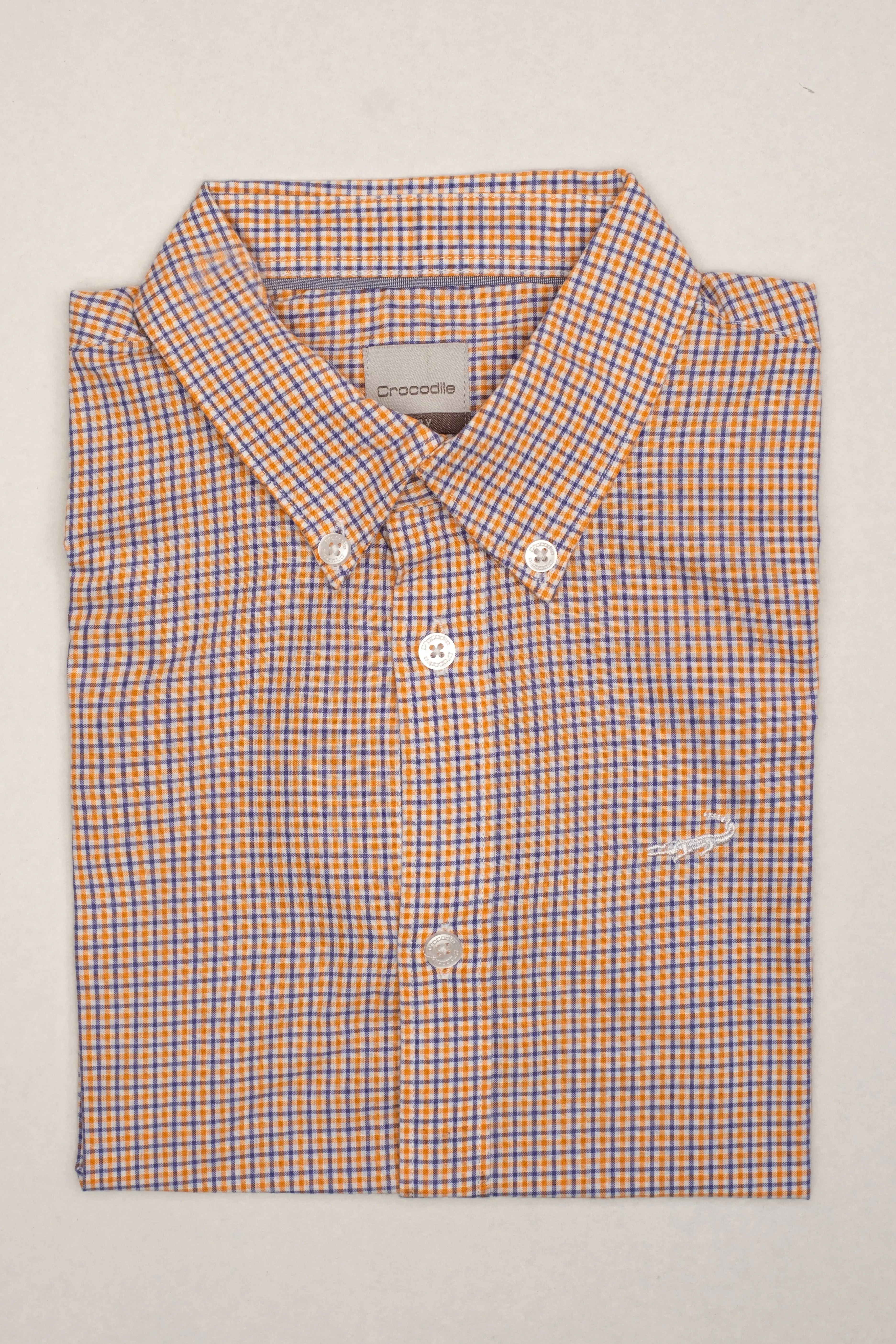 Kids Semi Casual Shirt-Burnt Orange