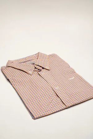 Kids Semi Casual Shirt-Burnt Orange