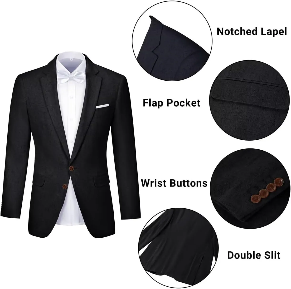 Linen Retro Mens Suit 2 Pieces Slim Fit Light Weight Linen Suit Linen Summer Suits Tuxedo Jacket Blazer Pant for Men