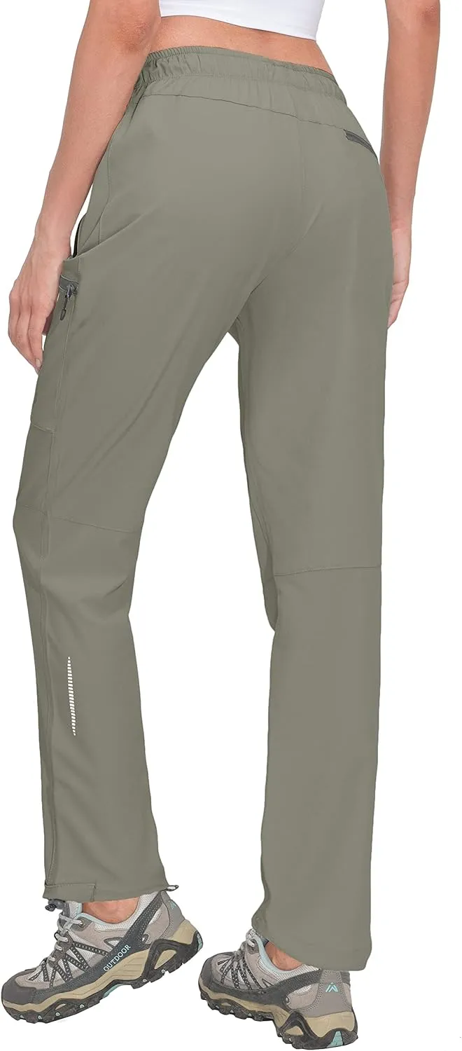Little Donkey Andy Women's Lightweight Quick Dry Cargo Hiking Pants UPF 50  Stretch Travel Casual Trousers