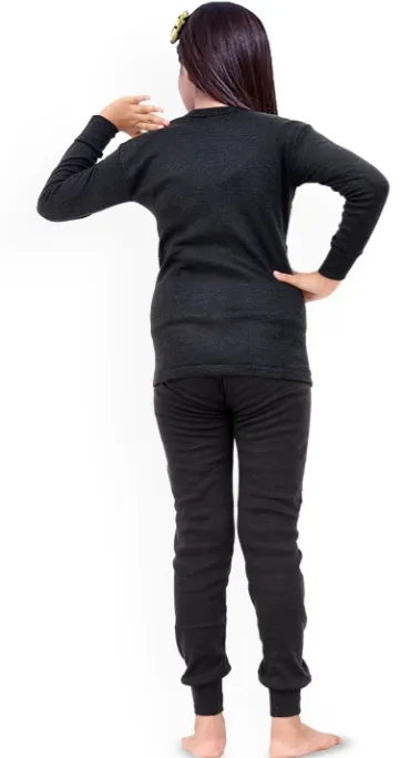 Macho Sporto Ultima Black Girl Kid's Round Neck Full sleeve