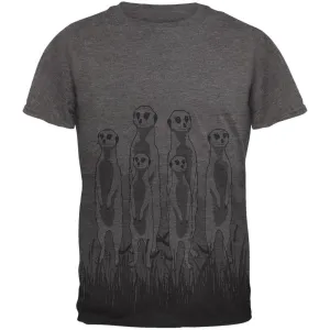 Meerkat on the Plains All Over Dark Heather Soft Adult T-Shirt