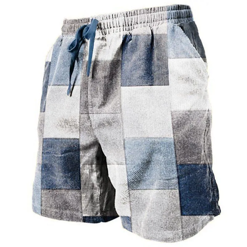 Men's Color Patchwork Casual Hawaii Beach Shorts 50874394YY