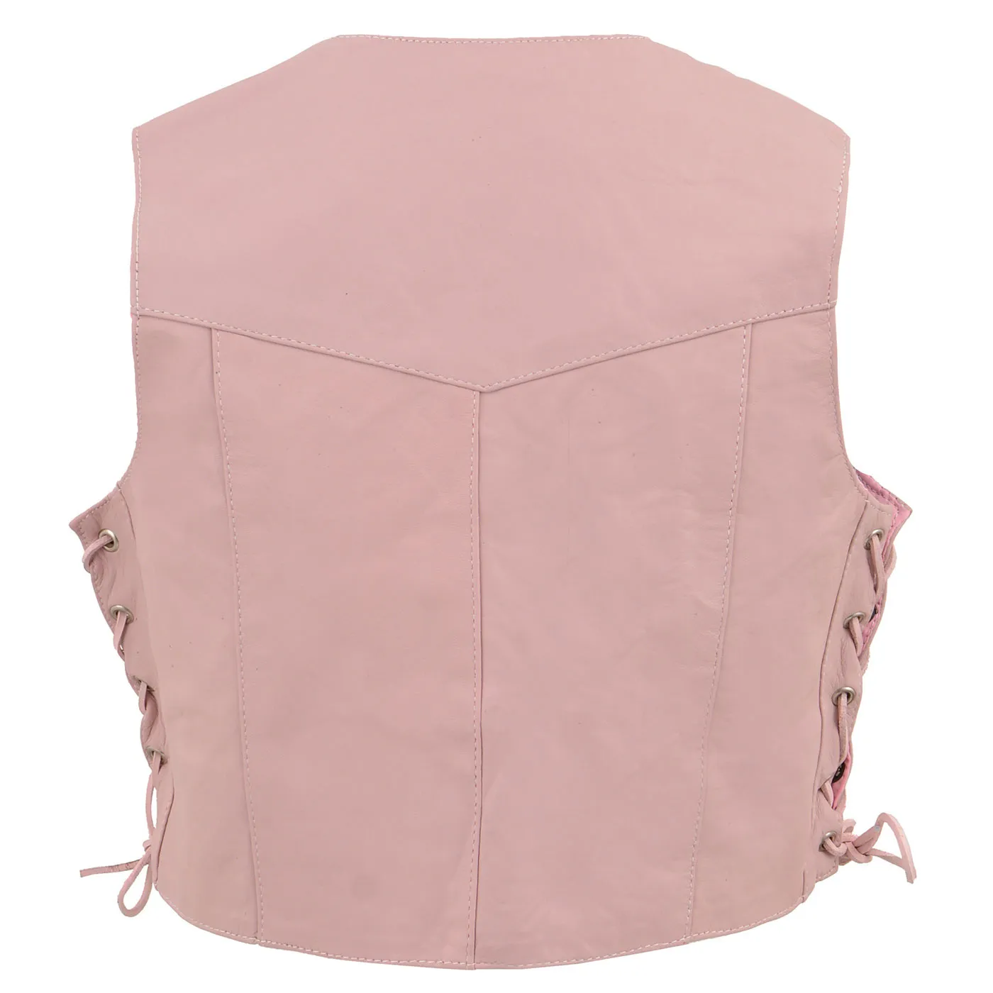 Milwaukee Leather SH2011LPNK Girls Pink Classic Three Snap Leather