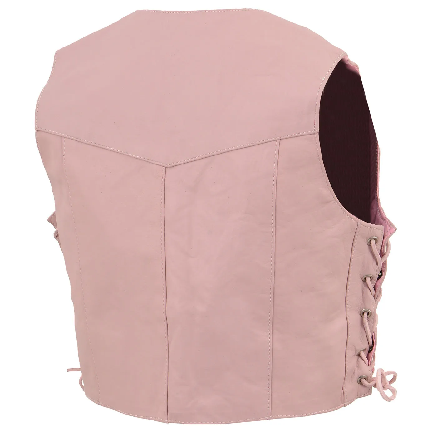 Milwaukee Leather SH2011LPNK Girls Pink Classic Three Snap Leather