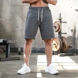 New Men's Slacks Sports Shorts Summer Autumn Cotton Pure Color Men Casual Running Training Fitness Male Shorts