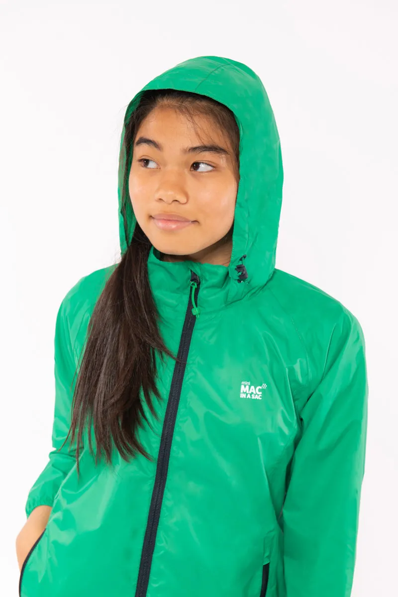 Origin Mini Packable Waterproof Kids Jacket - Pea Green