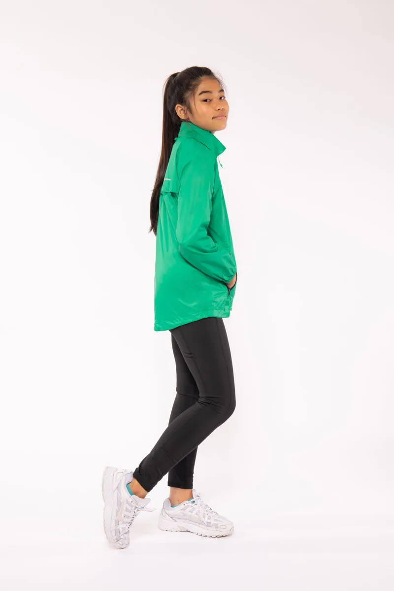 Origin Mini Packable Waterproof Kids Jacket - Pea Green