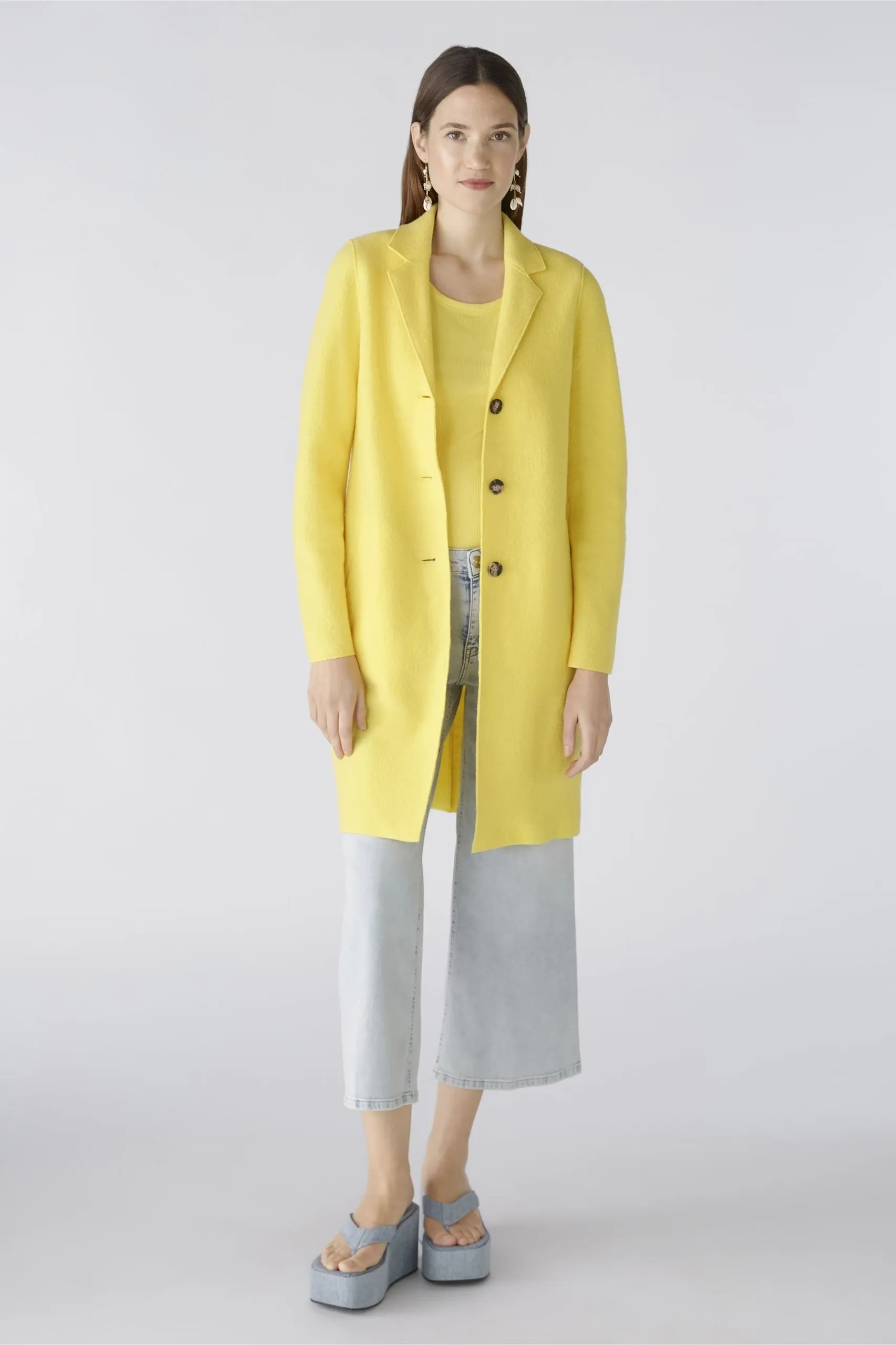 Oui Mayson Wool Coat Yellow