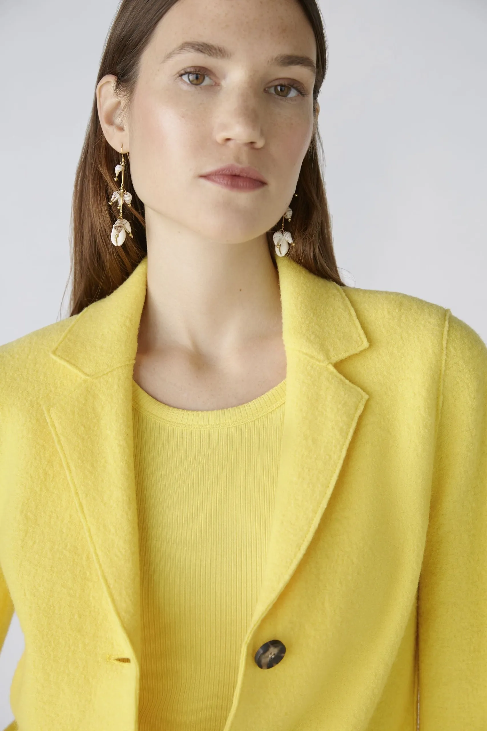 Oui Mayson Wool Coat Yellow