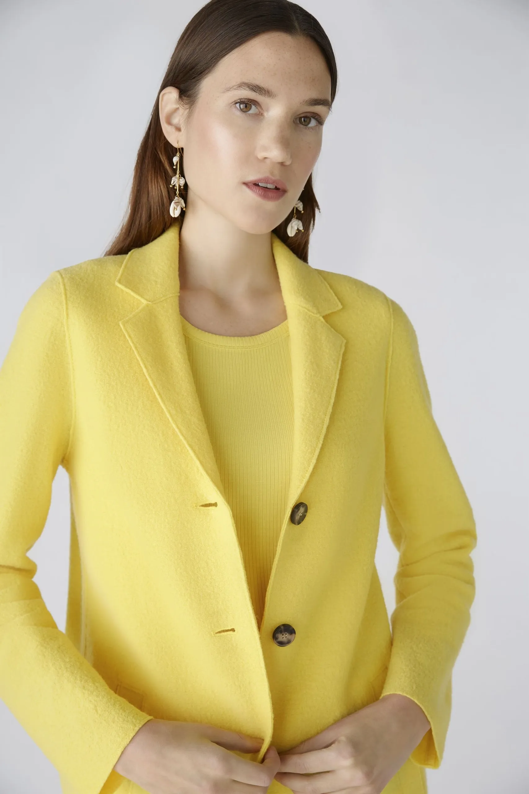 Oui Mayson Wool Coat Yellow