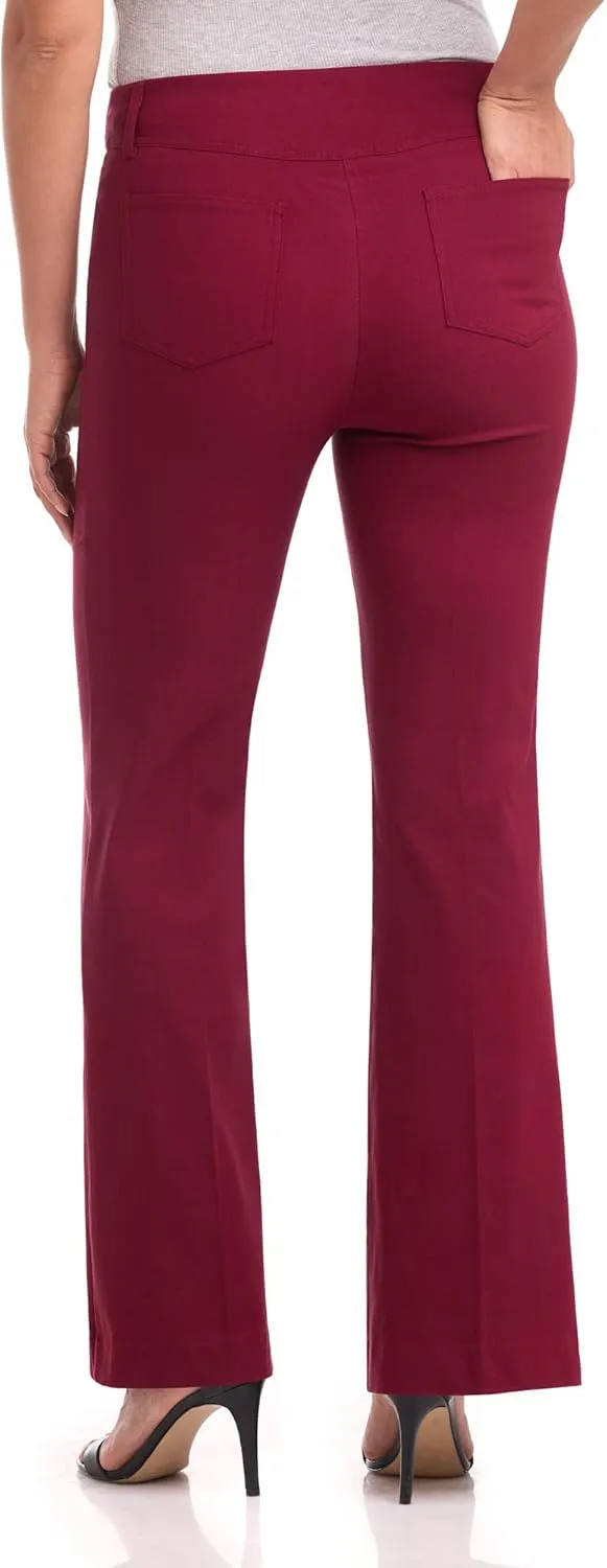 Rekucci Women's Ultra Stretch Pull-On Flared Leg Pant