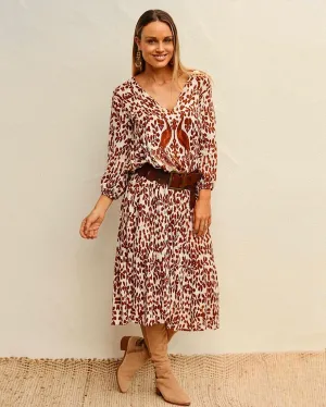 Samode Dress | Cognac
