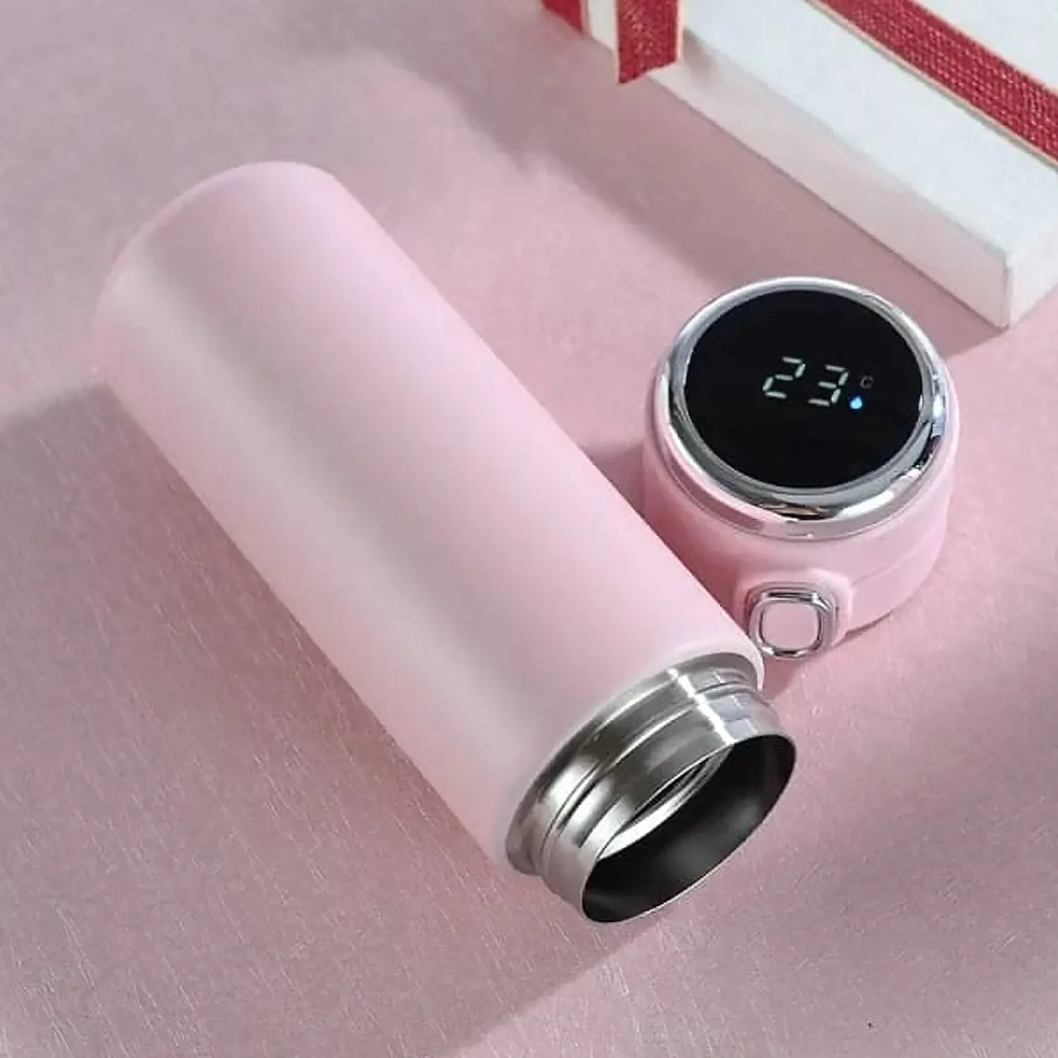 Smart Vacuum Insulated Water Bottle with LED Temperature Display, Cold & Hot | Leak Proof | Office Bottle | Gym | Home | Kitchen | Hiking | Trekking | Travel Bottle (Mix Color & Design / 300 ML Approx)