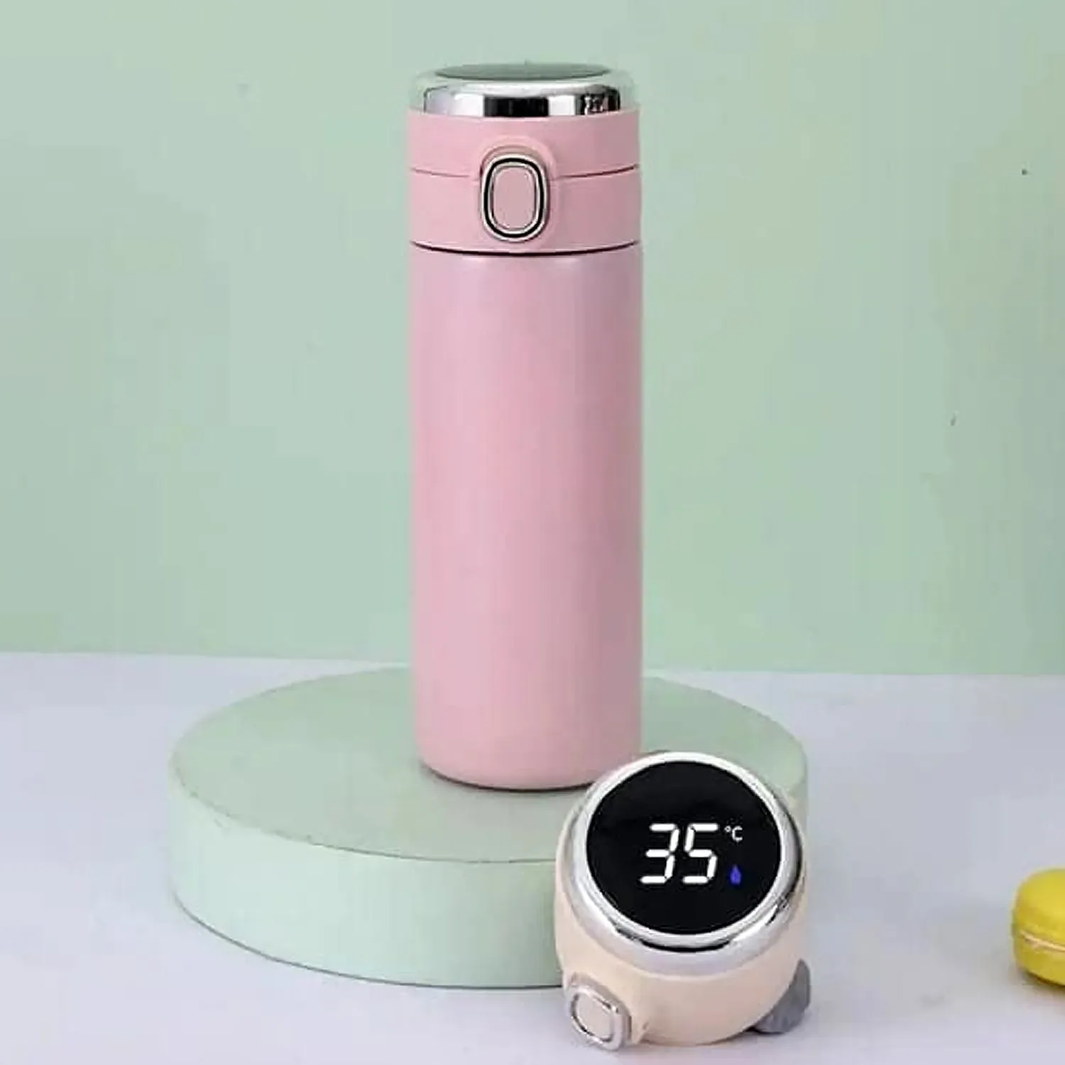 Smart Vacuum Insulated Water Bottle with LED Temperature Display, Cold & Hot | Leak Proof | Office Bottle | Gym | Home | Kitchen | Hiking | Trekking | Travel Bottle (Mix Color & Design / 300 ML Approx)