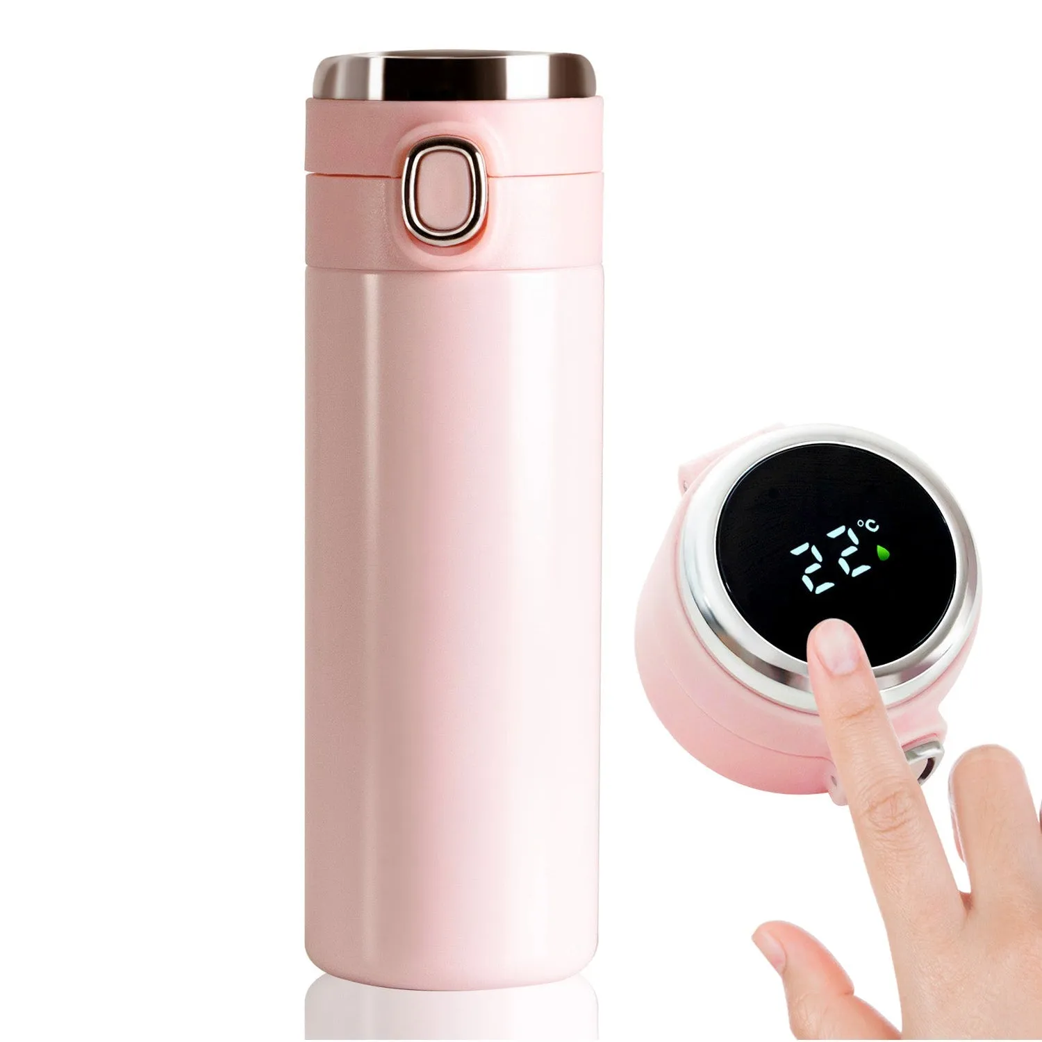 Smart Vacuum Insulated Water Bottle with LED Temperature Display, Cold & Hot | Leak Proof | Office Bottle | Gym | Home | Kitchen | Hiking | Trekking | Travel Bottle (Mix Color & Design / 300 ML Approx)