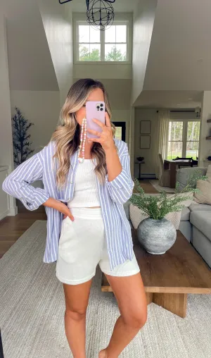 Sunday Morning Striped Button Up