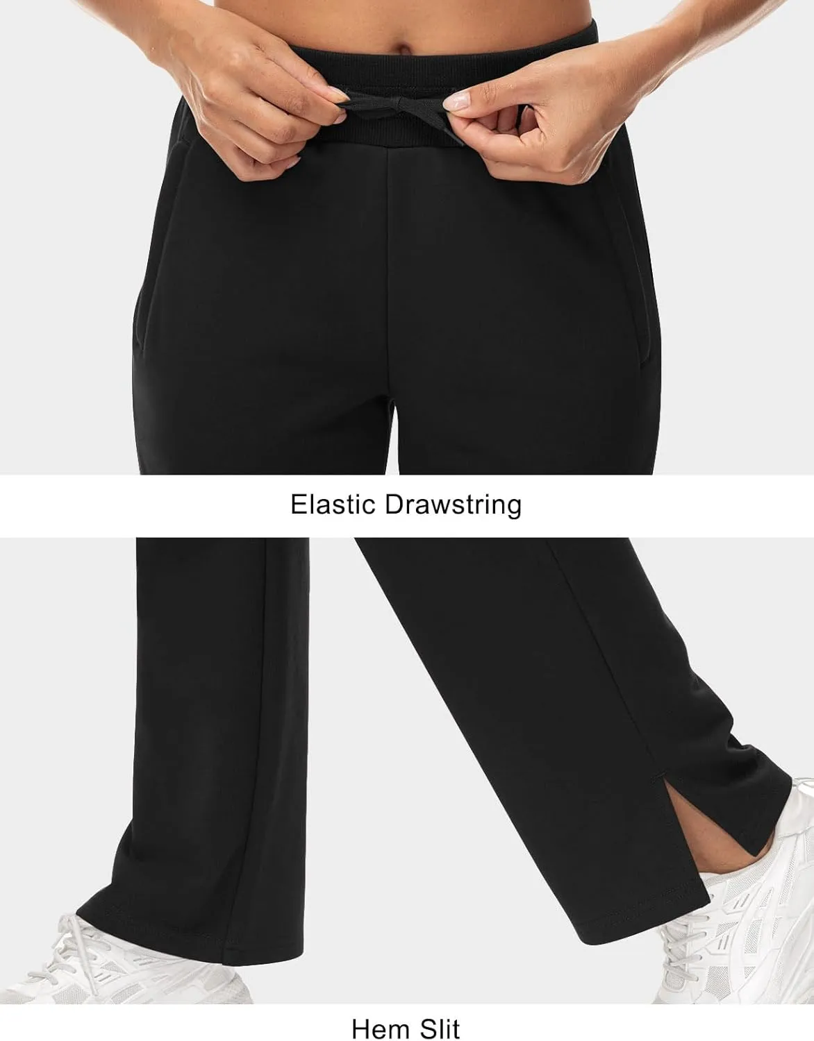 TBMPOY Women's Cargo Sweatpants Straight Leg High Waisted Wide Leg Athletic Pants Zipper Pockets Bottom Trendy