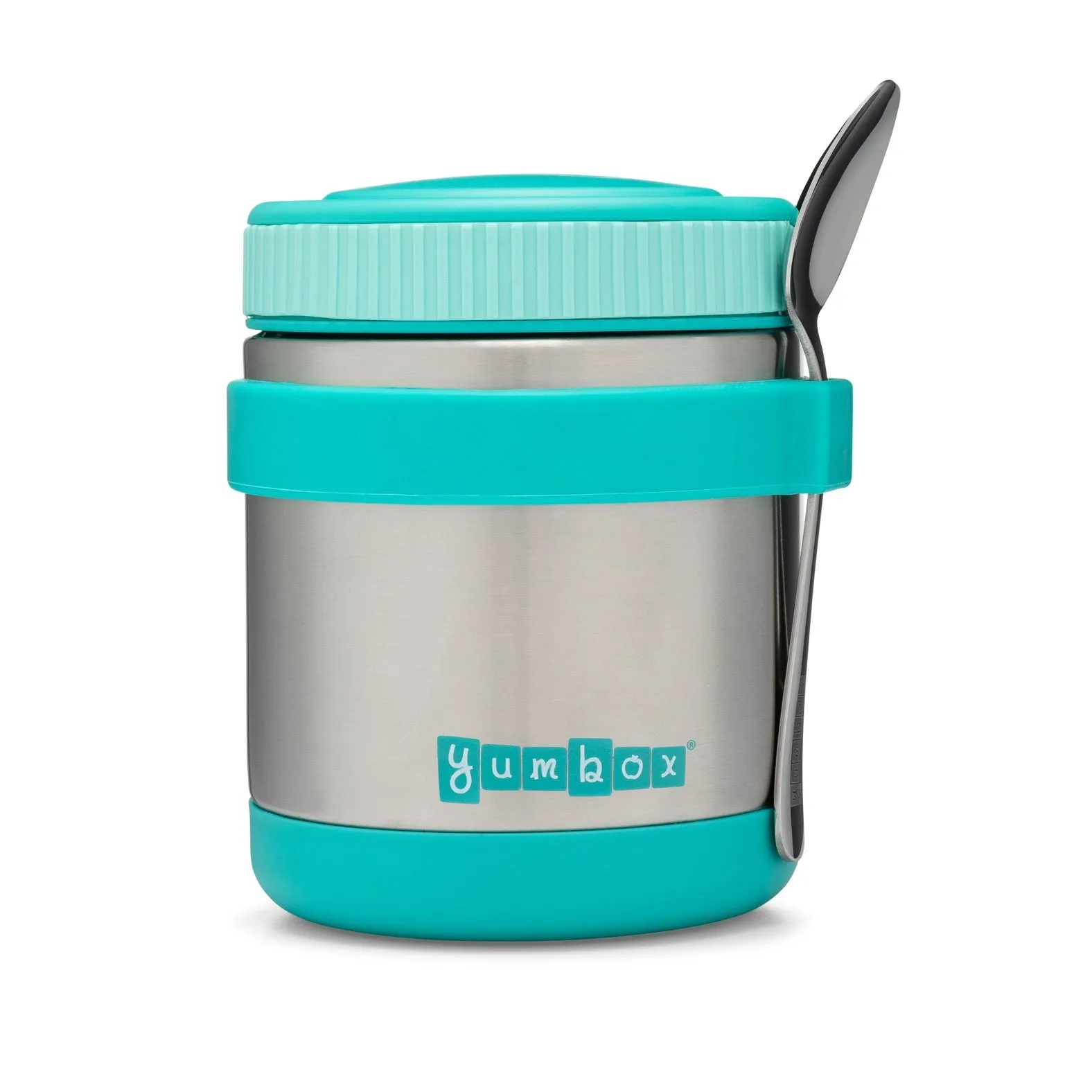 Thermal Food Jar For Hot Lunch - Yumbox Zuppa with Spoon - Caicos Aqua